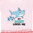 thumbnail image 3 of Inktastic My Aunt Loves Me with Cute Sharks Gift Toddler Girl Dress, 3 of 4