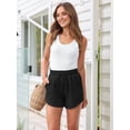 thumbnail image 2 of Womens Summer Shorts Casual Sweat Athletic Spring Outfits Beach Vacation Clothes Comfy Fall Fashion Black L, 2 of 6