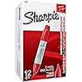 thumbnail image 3 of Sharpie Marqueurs Permanents, Pointe Biseautée, Rouge, 1 Lot de 12, 3 of 4