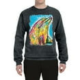 thumbnail image 2 of Wild Bobby Dean Russo Neon Colorfu Dolphin Animal Lover Unisex Crewneck Graphic Sweatshirt, Heather Black, XX-Large, 2 of 5