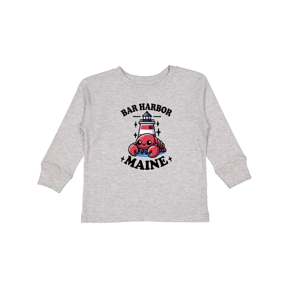 Inktastic Bar Harbor Maine Lobster Boys or Girls Long Sleeve Toddler T-Shirt