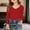 F-96Red, variant on ZHOGXU Big Kids Girls T Shirt Long Sleeve V Neck Ribbed Solid Color Breathable Slim Fit Top For Casual Daily Wear,Beige,9-10 Years