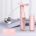 thumbnail image 2 of HZ001 Built In 1200mAh Battery Small Pocket Fan 3 Speed Modes 7-10 Hours Telescopic Handheld Fan - P, 2 of 5