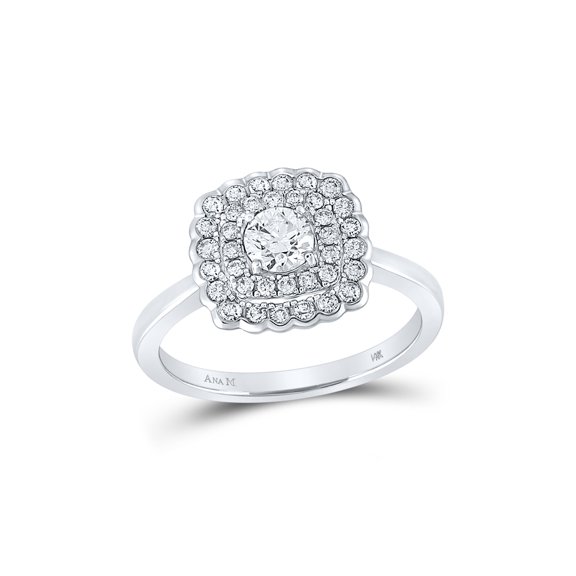 14kt White Gold Round Diamond Solitaire Bridal Wedding Engagement Ring 3/4 Cttw