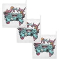 thumbnail image 7 of Zombie Video Game Controller Baby Muslin Washcloths Soft Absorbent Face Towel, 3 PCS Cartoon Joysticks Burp Cloths Cotton Bath Wipes Infant Wash Cloth for Newborn Boys Girls 12x12 inches, 7 of 7