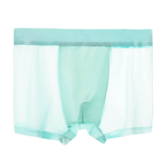 HAOTAGS Men's Underwear Boxer Briefs Breathable Ice Silk Cotton Regular Mens Boxer Briefs Underwear Men Pack Green Size 2XL