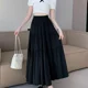 thumbnail image 3 of Falda de mujer nueva de 2024, estilo francés medio, suave, corte A, vestido largo, falda de pastel blanca para la temporada de primavera y verano, 3 of 4