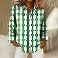 thumbnail image 2 of Womens Button Down Shirt St. Patrick‘s Day Print Blouse 2026 Spring Tops Casual Collared Top Lightweight Long Sleeve Clothing Irish Holiday Outfits Fashionable Work Tees, 2 of 5