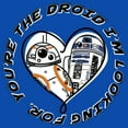 thumbnail image 2 of Boy's Star Wars R2-D2 and BB-8 You're the Droid I'm Looking For  Graphic Tee Royal Blue Large, 2 of 5