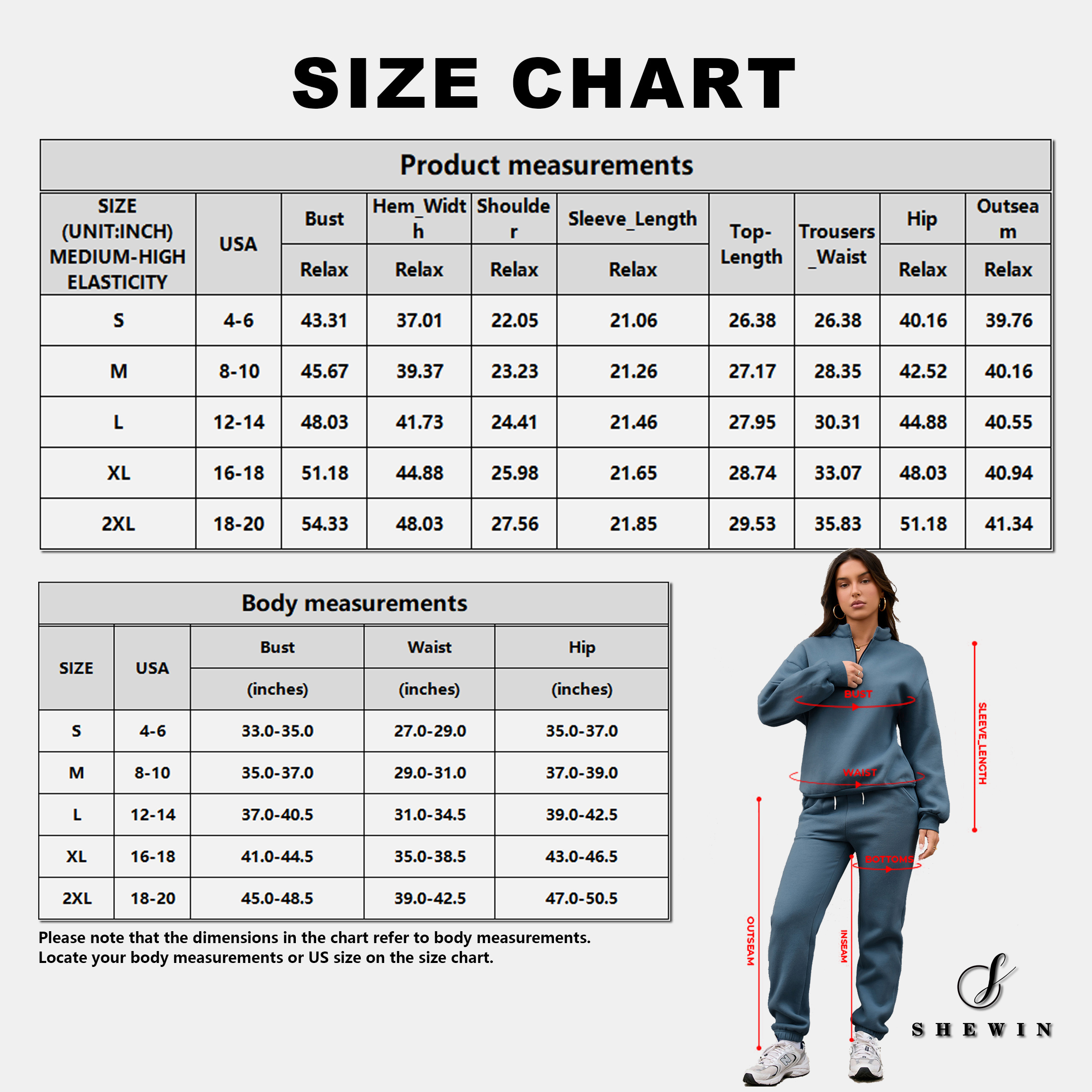 Shewin Women's Fleece Lined 1/4 Zip Sweatsuit Set photo 7