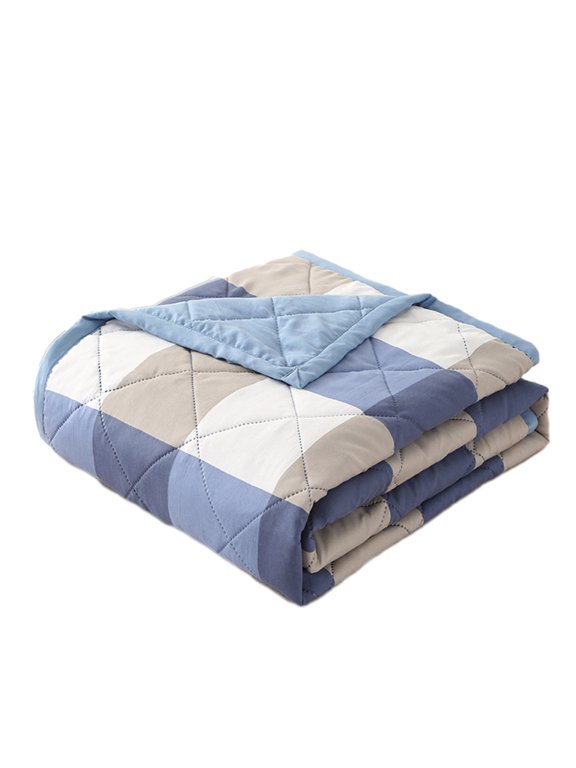 Reversible Patchwork Quilts Queen Size, 78.74x59.05in Lightweight Plaid Bedspreads Coverlets Quilt Bedding Blanket for All Seasons