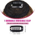 thumbnail image 6 of KoriKoli Clip in Bangs 100% Remy Human Hair Extensions Clip on Fringe Air Bangs with Nice Net Natural Flat Neat Bangs with Temples One Piece Hairpiece Straight Medium Brown for Women, 6 of 7