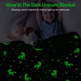 thumbnail image 2 of Manta TEHALK Unicorn Glow in the Dark para niñas de 3 a 12 años, 2 of 6
