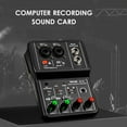 thumbnail image 3 of Professional USB Audio Interface for Recording & Music Production - 2 Mono Inputs (MIC/LINE) Switchable to 1 Stereo, 1 Stereo Output, +48V Phantom Power, 80Hz High Pass Filter, 48KHz/16bit, Plug &, 3 of 6