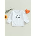 thumbnail image 2 of Bagilaanoe Toddler Baby Girl Casual Sweatshirt Long Sleeve Letter Print Pullover 6M 12M 18M 24M 3T 4T Kids Fall Loose Tee Tops, 2 of 9