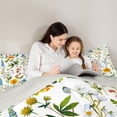 thumbnail image 4 of Erosebridal Spring Colorful Flower Bedding Comforter Set for Girls, Daisy Sunflower King Bedding Sets, Gray Reversible, 7 Pieces, 4 of 5