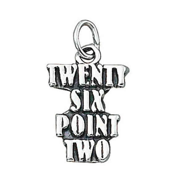 Sterling Silver 16" .8mm Box Chain Twenty Six Point Two Marathon Pendant Necklace