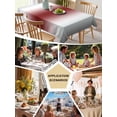 thumbnail image 6 of Red Grey White Tablecloth Rectangle Table Cloth 60x84, Waterproof Tablecloth Outdoor Table Cloth, Farmhouse Ombre Color Modern Simple Washable Table Cover for Kitchen Dinning Party, 6 of 8