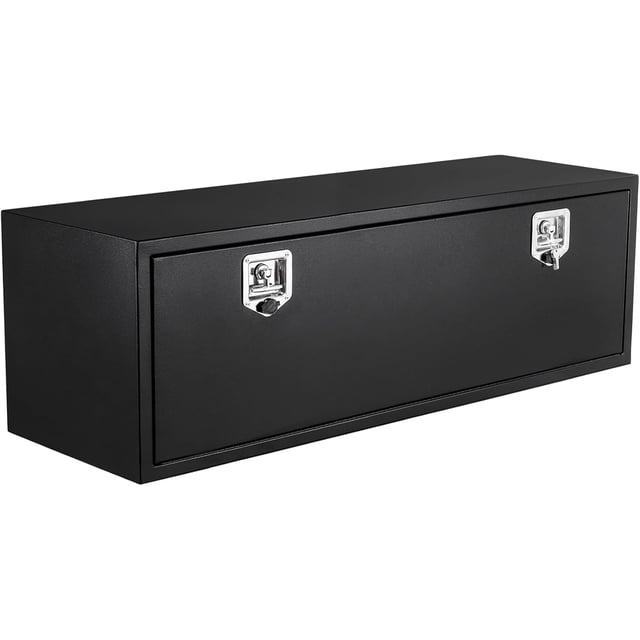 Steel Truck Tool Box with T-Handle Lock Heavy-Duty Storage Chest Organizer for Pickup - 48inx18inx18in
