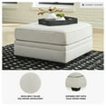thumbnail image 3 of Signature Design by Ashley Traditional Huntsworth Oversized Accent Ottoman, Dove Gray, 3 of 8