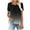 Black, variant on Women's Fashion Printed Fake Two Piece Short Sleeve Round-Neck Blouses Top Sky Blue XXL Holiday Gift Finder