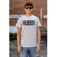 thumbnail image 3 of Hubby Wifey Cute Matching Couple Set Men's Big & Tall Crewneck Graphic Tee Brisco Brands 2X, 3 of 5