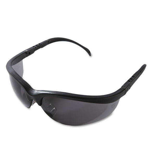 MCR Safety KD112 Klondike Safety Glasses - Matte Black Frame Gray Lens (12/Box)
