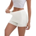 thumbnail image 4 of INSPIRE CHIC Women's Anti Chafing Hip-Lifting Mid Rise Tummy Control Elastic No Show Slim Shorts Under Dress L White, 4 of 5