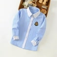 thumbnail image 2 of AherBiu Boys Clothes Long Sleeve Button down Shirts for Kids School Uniform Shirt Formal Tops Blouse, 2 of 3
