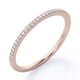 thumbnail image 1 of JeenMata Alianza de Boda Clásica de 0,25 Quilates con Detalles de Pavé de Moissanita de Corte Redondo en Baño de Oro Rosa de 18 K sobre Plata, 1 of 6
