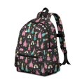 thumbnail image 2 of Princess and Castle Black Pattern Cute School Backpack with Padded Back and Adjustable Shoulder Straps 13.4"x11"x4.7", 2 of 5