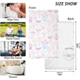 thumbnail image 3 of SKYSONIC Hand Towels Neon Line Mushroom Patterned 2 PCS, Cotton Bath Towel for Drying Face Hands Body ,Absorbent Lightweight Towels for Bathroom Ktichen Travel Gym, 16"x28", 3 of 7