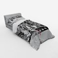thumbnail image 2 of Ambesonne Black and White Bedding Set 3 Pcs, Shopper Girl NYC, Twin XL, Black and White, 2 of 2
