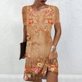 thumbnail image 2 of DTBPRQ Women's Casual Floral Beach Dress Summer T Shirt Dresses Short Sleeve Swing Dress with Pockets, 2 of 5