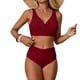 thumbnail image 2 of Tankini Moda Mujer Sin Mangas Sólido Bikini Traje de Baño Push-Up Acolchado Traje de Baño Blusa Pantalones Cuello en V Nudo Delantero Conjuntos de Dos Piezas Traje de Baño de Dos Piezas para Mujer Tra, 2 of 6
