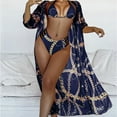 thumbnail image 1 of WIZUTIZ Bikini Aguichant Imprimé Trois Pièces Maillot de Bain Fendu Bleu Foncé jusqu'à 30 % de Rabais, 1 of 5