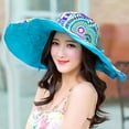 thumbnail image 3 of Weikingp Clearance! Sun Hats for Women, Hat Two-Side Wide Big Women Beach Cap Brim Print Brim Hats Sun Floppy Baseball Caps, Sun Hats for Men, Sun Hats for Women Uv Protection Blue, 3 of 3