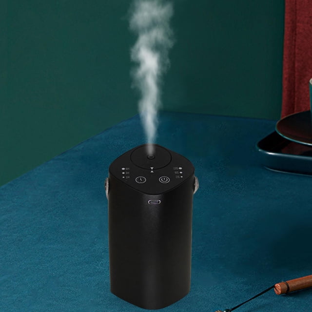Difusor s, máquina de fragancias, pulverizador de Perfume automático compacto de , atomización de fluidos para sala de estar de baño Negro
