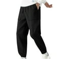 thumbnail image 4 of Diufon Casual Pants for Men Baggy Elastic Waist Drawstring Sweatpants Trendy Tapered Jogger Pants with Pockets, 4 of 4