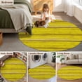thumbnail image 5 of Round Rugs 3Ft, Yellow Wooden Grain Round Area Rug Washable Indoor Throw Carpet, Country Shabby Planks Rural Small Non Slip Circle Rug for Bedroom Living Room Home Decor Aesthetic, 5 of 8