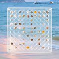 thumbnail image 4 of Seashell Display Box Magnetic Seashell Storage Case Clear Acrylic Seashell Organizers 36 Grids/64 Grids/100 Grids Portable Seashell Container for Small Stone Diamond Crystal 12x12cm, 4 of 10