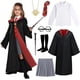 thumbnail image 1 of YANSION 8 Pcs Disfraz de Mago Niñas, Halloween Disfraz de Mago Cosplay, con Disfraz de Bastón Místico, Blusa, Corbata, Calcetines, Gafas para Fiesta de Cumpleaños, Navidad, Cosplay de Carnaval, 1 of 7