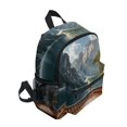 thumbnail image 2 of FORMRS School Backpack with Front Zippered Pocket 12" Student Travel Daypack, Wooden Boat, 2 of 6
