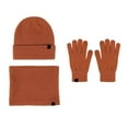 thumbnail image 3 of Unisex Winter 3-Piece Set Knit Hat Scarf Mittens Snow Accessory Collection, 3 of 5
