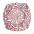 thumbnail image 2 of Fundas elásticas para sillas de oficina de licra, lavables y extraíbles, protector de muebles para silla Rosa, 2 of 8