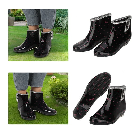 Garosa Woman Rain Boots, Rain Shoes, Waterproof Anti-slip Comfortable Woman Rain Boots Garden Shoes