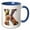 Blue/White, variant on 3drose, Boho Floral Monogram Initial K, 11oz Two-tone Blue Mug