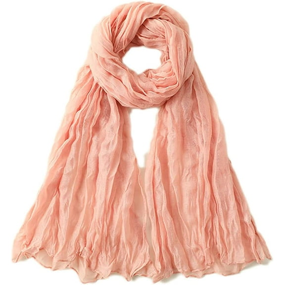 PIKADINGNIS Women Solid Slik Scarf Soft Head Hair Neck Wrap Lightweight Large Shawls Summer Spring Fall