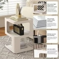 thumbnail image 5 of 3 Tier Metal Nightstand Small End Table Bed Side Table for Living Room Bedroom Creamy White, 5 of 8