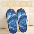 thumbnail image 2 of Sigee Beautiful Ocean Dolphin for Cozy Furry Slippers Super Soft Indoor and Outdoor Use, Non-Slip Sole Slip On House Slippers-Large, 2 of 8